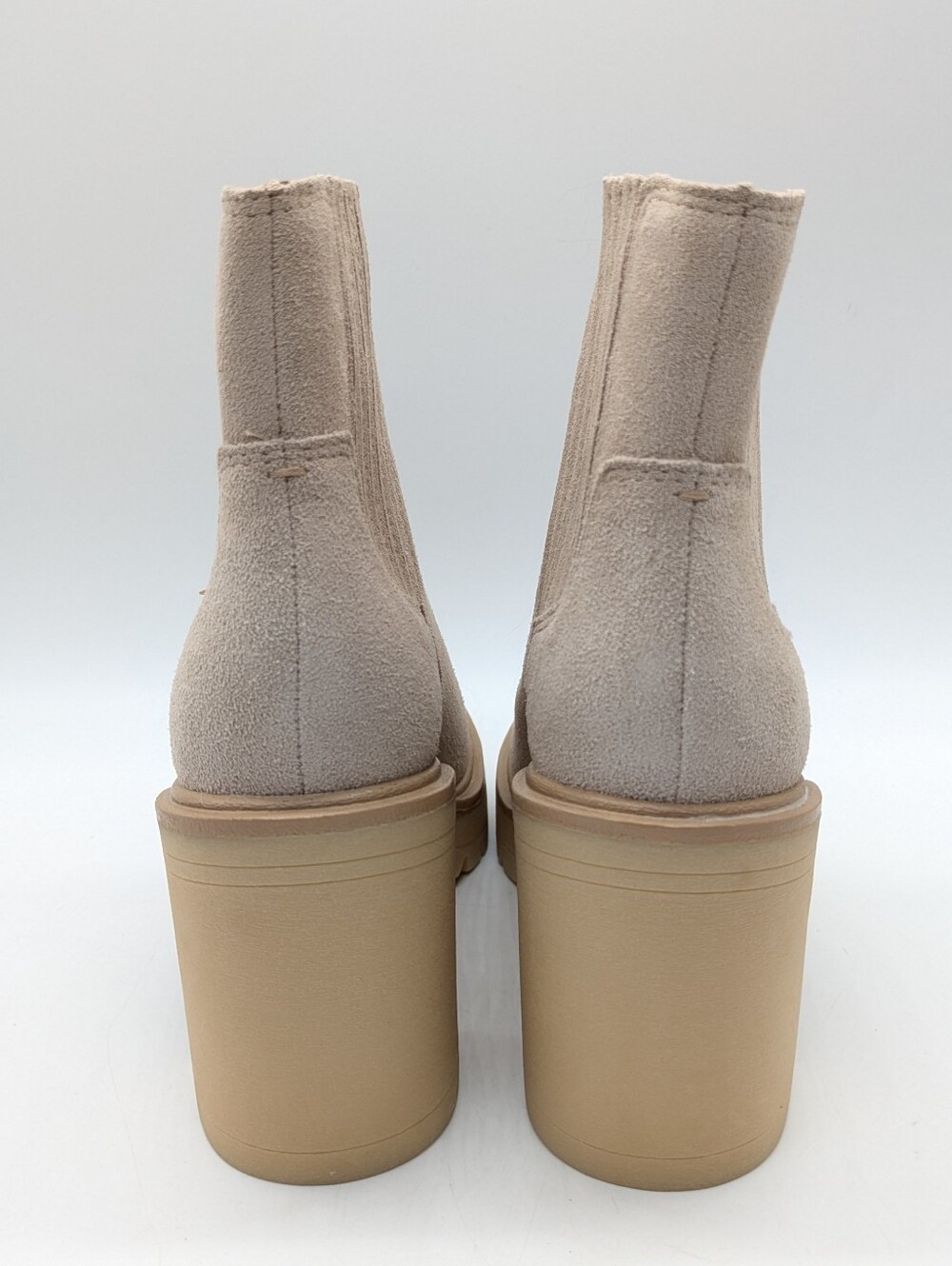 Dolce Vita Caster H2O Cream Suede Heeled Ankle Booties 7 - Picture 3 of 12
